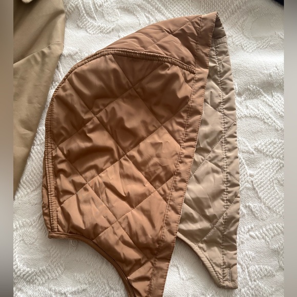 New Coach Quilted Long Trench Coat in Classic Khaki - Picture 12 of 15